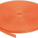 MECCANIXITY Nylon Webbing Strap Flat 3/8 Inch 50 Yards Orange for Outdoor DIY Gear Repair, Backpack, Luggage-Rack, Crafts
