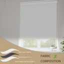 Blackout Roller Shades for Indoor Windows,Cordless Roller Blinds,Free-Stop Roll Up Shades with Thermal Insulated, Uv Protection Fabric for Bedroom,Office,French Door,White,36" W72 H