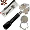 Espresso Portafilter 54mm Bottomless - Compatible with Breville Duo-temp, Infuser, Bambino, Barista Express, Barista Touch, and Barista Pro Espresso - Stainless Steel Filter Basked Included