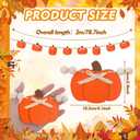 8.2 ft Fall Decor Wooden Beads Garland with Pumpkin Fall Tiered Tray Decorations for Home Pumpkin Wood Beads Hanging Banner Thanksgiving Farmhouse Decor for Halloween Home Fireplace Autumn Hanging