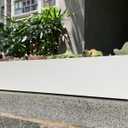 Modern Metal Trough Planter - Rectangle Succulent Planter Box - 32" Window Sill Planters - Decorative Indoor/Outdoor Table or Window - Windowsill Herb (1pc 32'' White), 32" X 3.25" X 3.5" Inches