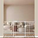 Extra Wide 52.76-62.2" Pressure Mounted Baby Gate 30" Tall White