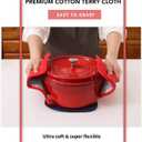 Joyhalo 6 Pack Pot Holders for Kitchen,Cotton Oven Holder with Great Heat Resistance,Non Slip Hot Pads for Kitchen Clearance,Red