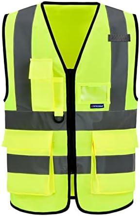 A-SAFETY safety vests (Medium, Yellow)