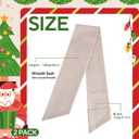 Wreath Sash for Front Door - 2 Pack 55 Inch Brulap Ribbon for Wedding, Baby Shower, Christmas Decor, Embroidery, Blank