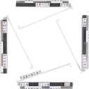 Mahjong Racks with Pushers, Anti-Slip Design Clear All-in-One Mahjong Racks and Pushers - Modern American Mahjong Tile Racks Set of 4 (Bling Clear)