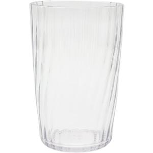 SEDLAV 20-Ounce Clear White Acrylic Tall Embossed Swirl Tumbler - Elegant Drinkware