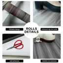 Wood Grain Peel and Stick Floor Tiles – 11.8” Width, Full Roll Length of 394" – Versatile Design for Any Space, Self Adhesive Vinyl Flooring, Waterproof and Non-Slip Features