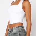 Women Halter Tank Tops Summer 2026 Backless Going Out Shirts Sexy Sleeveless Cute Crop Y2k Trendy Outfits (White, S)