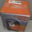 Portable Ceramic Space Heater w/Thermostat, 1500W Indoor Electric Space Heater Fan with Overheat and Tip-Over Protection, Heat Up 200 Square Feet for Office Room Dorm Use, Black