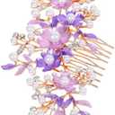 Floral Hair Comb with Headdress for Bride's Wedding - Hair Accessories for Girls and Women