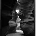 Antelope Slot Canyon Black and White Black Framed Canvas Wall Art for Bedroom Living Room Kitchen Bathroom Posters Prints Pictures Wall Decor Painting Artwork 12x16 (Multi5)