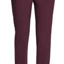 baleaf Womens Business Casual Pants Stretch Travel Pants On Airport with Zipper Pockets Dressy Slacks Golf Work Pull on (Medium, Wine Red)