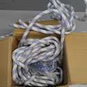 Heavy-Duty Double Block and Tackle Pulley System  100Ft x 1/2'' Rope, 7700 LB(35KN) Breaking Strength, 4:1 Lifting Ratio  Ideal for Garage, Attic, and Heavy Lifting Applications