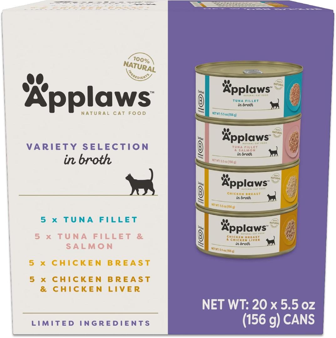 Applaws Fish & Chicken Variety in Broth Wet Cat Food 20-Pack 5.5 oz Cans (EXP 03/24/29)