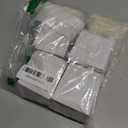 coolnews 4 Pack Crystal Glass Dummy Door Knobs for Hall Closet, Satin Brass Finish