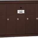 Salsbury Industries 3505ZSU Surface Mounted Vertical Mailbox with USPS Access and 5 Doors, Bronze