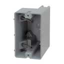 Southwire Electrical Box for Lighting Fixture, 50lb Ceiling Fan and 75lb Light Fixture Support, 22.5Cu with Depth Adjustment, 1 Gang, Gray, MSB22+