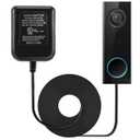 Doorbell Transformer 16-24V Adapter, 16.4ft Long C Wire Power Supply 20VAC 500mA Power Adapter, Compatible with Arlo Eufy Video Doorbell, UL Certification with 50PCS Cable Clips (Black)
