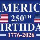 250th Birthday 250 Years Usa 1776 2026 Flag 6X10Ft, Men Women Banner,Vibrant Colors, Double Stitched with 2 Brass Grommets, Bar Garden Street Decoration, GYM, Office Decor,Indoor Outdoor Use,Gifts. (Blue, 6x10ft)