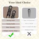 French Hair Pins,6PCS U Shape Elegant Women Prestige Hair Pins, Acrylic Hair Accessories for All Hair Types, Effortless Updos