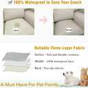 Couch Arm Covers, Waterproof Armrest Cover for Sofa, Loveseat, Armchair, Non-Slip Recliner Arm Cover, Sofa Arm Covers, Headrest Cover, Arm Chair Covers Set of 2 (Beige, 26"×26")