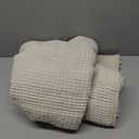 H.VERSAILTEX Bath Mats for Bathroom Non Slip Extra Thick Chenille Striped Bath Rug 24" x 36" Absorbent Non Skid Fluffy Soft Shaggy Rugs Washable Dry Fast Plush Mats for Indoor, Bath Room, Tub - Ivory