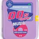 Music Trivial Pursuit Game - 00's Fun & Challenging Card Game Set 60 Cards with 120 Questions - Easy to Play Pocket Trivia Games for Adults Teenagers