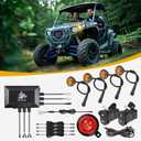 UTV Turn Signal Kit with Horn, Blinker Kit, Street Legal Kit for ATV, Compatible with Polaris Sportsman Ranger, CFMOTO, Arctic Cat, Kawasaki, Can-am, Waterproof & High Visibility