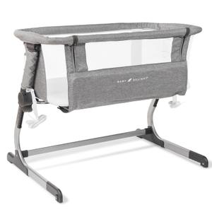 Baby Delight Beside Me Dreamer Bassinet | Bedside Sleeper | 6-Position Height Adjustment | Charcoal Tweed (Grey)