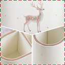 Christmas Pen Holder for Desk, PU Leather Pencil Holder for Desk with 2 Compartments for Home Office Supplies, Christmas Decorations Pencil Cup Desk Organizer (Reindeer)