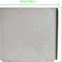 24 in x 24 in Stainless Steel Quarter Mud Flap Set Replacement for Semi Truck