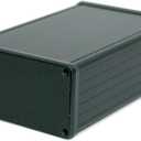 BOX3-1455N-BK Black Aluminum Box, for 3U Sized PCBs, with 11 Card Guide Slots, Box = 6.30 x 4.06 x 2.10 in
