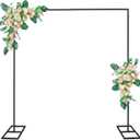 6.6FT Black Metal Wedding Arches for Ceremony Square Balloon Arch Stand Rectangular Backdrop Stand for Anniversary Birthday Party Bridal Shower Home Indoor Outdoor Decoration