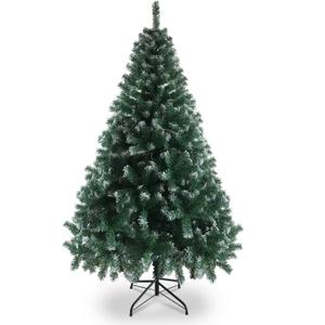 6ft Premium Spruce Hinged Artificial Full Christmas Tree with 812 Branch Tips Holiday Xmas Tree with Metal Hinges and Foldable Base for Home Party Office Decoration