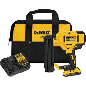 DEWALT 20V MAX* Cordless Brad Nailer Kit, 18GA (DCN680D1)