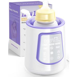 Fast Baby Bottle Warmer for Breastmilk, Smart 12 in 1 Breast Milk Warmer for Baby Essentials with Timer Temperature Control, Sterili-zing, Water Bath Technology, Baby Warmer for All Bottles Food Jars