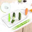 Tempered Glass Cutting Board for Kitchen Counter, Clear Cutting Board for Countertop with Rubber Feet  Heat, Scratch, Shatter Resistant, Dishwasher Safe, Easy to Clean, 12x16"