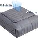 Anfie Weighted Blanket King Size for Adults (80"x87" 20lbs Stripe Grey),Cooling Heavy Blanket for Sleeping Perfect for 190-210 lbs, Breathable Blanket for Adults & Couple All Season, Machine Washable