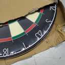 LinkVisions Dartboard with Staple-Free Bullseye, 18g Steel Tip Darts Set,12 Steel Tip Darts 18g, Dartboard Mounting Kits Included, 17.8"