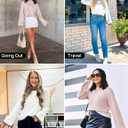 ZESICA Women's Oversized Long Sleeve Sweaters Fall Crewneck Color Block Loose Ribbed Knit Pullover Tops (L)