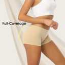 5 x Women's Boyshort Panties Seamless Soft Boy Shorts Underwear Stretch Boxer Briefs 5 Pack (Beige, XL)
