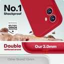 LOVE 3000 Designed for iPhone 17 Case, Premium Silicone [Compatible with Magsafe][Soft Anti-Scratch Microfiber Lining] Shockproof Protective Phone Case for Men Women 6.3", Red