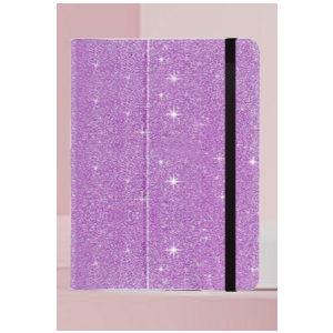 CLARKCAS Glitter Case for iPad Pro 11 inch 2024(M4),Slim Sparkly Bling Leather Bifold Stand with Hard Back Shell,Smart Tablet Case Cover with Auto Sleep/Wake,Pencil Holder for A2837/A3006,Purple
