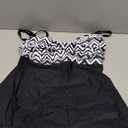 Zando Womens Swimsuits 2 Piece 2025 Tankini Bathing Suits Swim Suits for Women Swimwear Bathing Suit Top with Boyshorts (12-14, Black White Stripe)