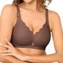 Women Wireless Seamless Bra - Lift & Support Underwire-Free Comfort, Full Coverage T-Shirt Bra, Size Small