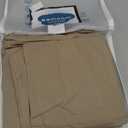 MooMee Bedding Duvet Cover Set 100% Washed Cotton Linen Like Textured Breathable Durable Soft Comfy (Solid Light Camel, Queen 90"x90")