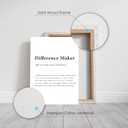 3 x Inspirational Canvas Wall Art Motivational Quotes Poster Prints Difference Maker Definition Painting Positive Office Desk Picture Wall Decor for Living Room Bedroom 16x24in Framed Ready to Hang
