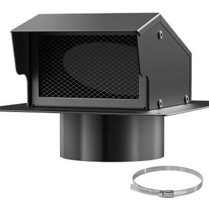 8 Inch Removable Roof Vents, Roof Vents for Houses, Carbon Steel Roof Exhaust Vent with Damper, Diameter Collar Removable Vent for Attic for Ventilation System