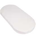 Mecc ecoh Baby Bassinet Mattress, 100% Breathable Cover, Water-Resistant Lining, Oval 30"x15"x2" Fit for Safety 1st/ Delta Children Slumber/Baby Delight Go with Me Slumber Rockin and Moses Basket (White)